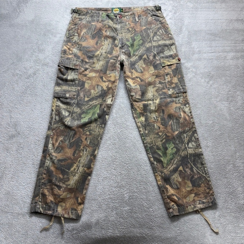 Cabelas Cargo Pants Mens 36X31 Straight Camo Advantage Timber Hunting Outdoor